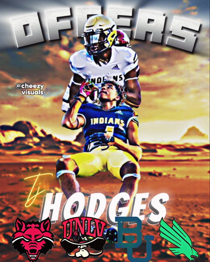 Offers thus far for Elite 2026 RB Tj Hodges. 

Hodges is projected as a #1 2026 Running back in Arkansas. He’s one of the fastest 2026 ATH’s in the entire state running a 4.5. Can’t wait to see how he develops in the ‘24-‘25 season. <a href="/TerryHodgesJr1/">Tjhodges2026</a>
