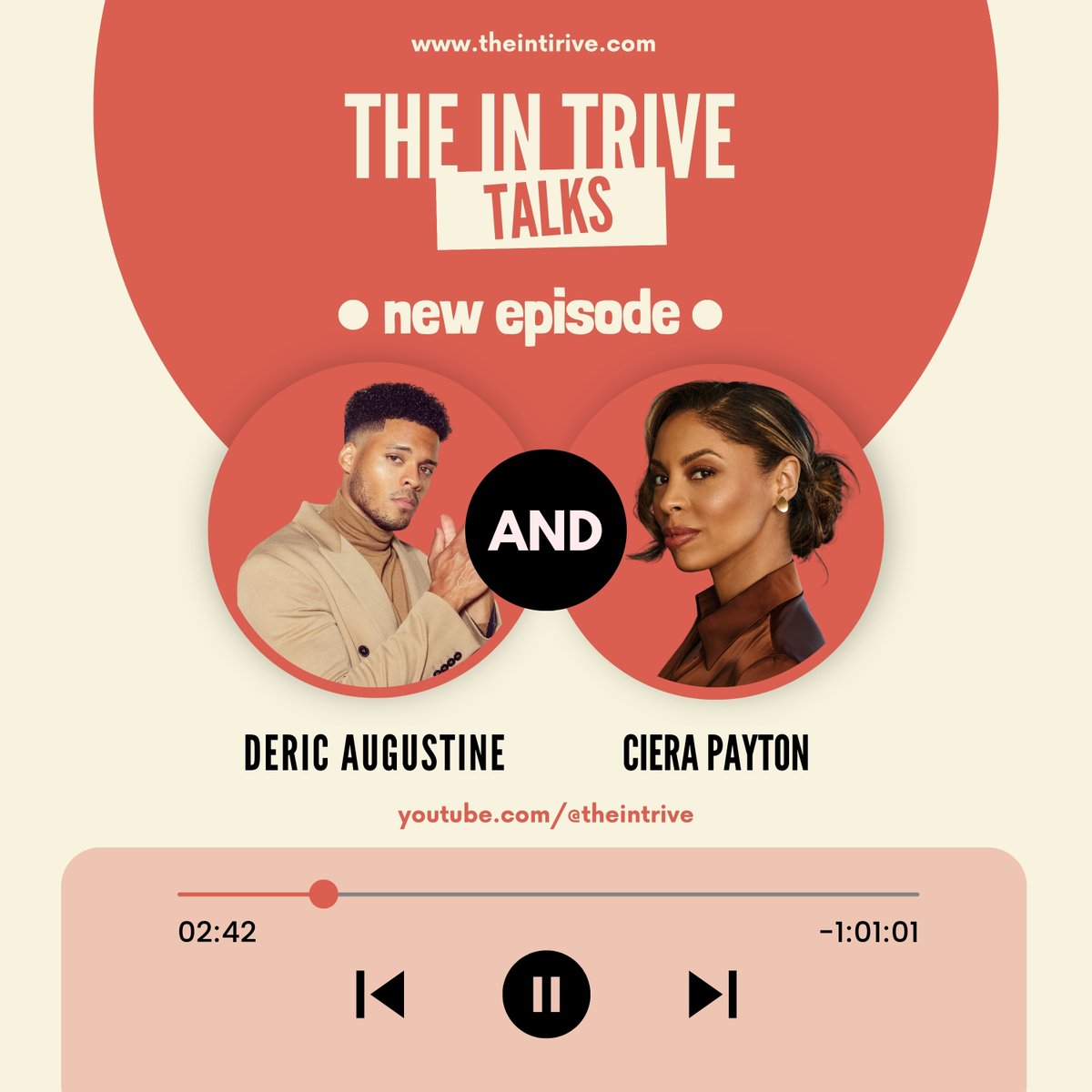 TheInTrive's tweet image. 🎬✨ New Episode Alert! I&apos;m joined by Deric Augustine in our latest #TheInTriveTalks episode. 🌟 We&apos;re talking dedication to our craft, overcoming obstacles, and sharing essential acting tips.

Link: youtu.be/P_jQQsX469Y

#NowStreaming #DericAugustine #CieraPayton
