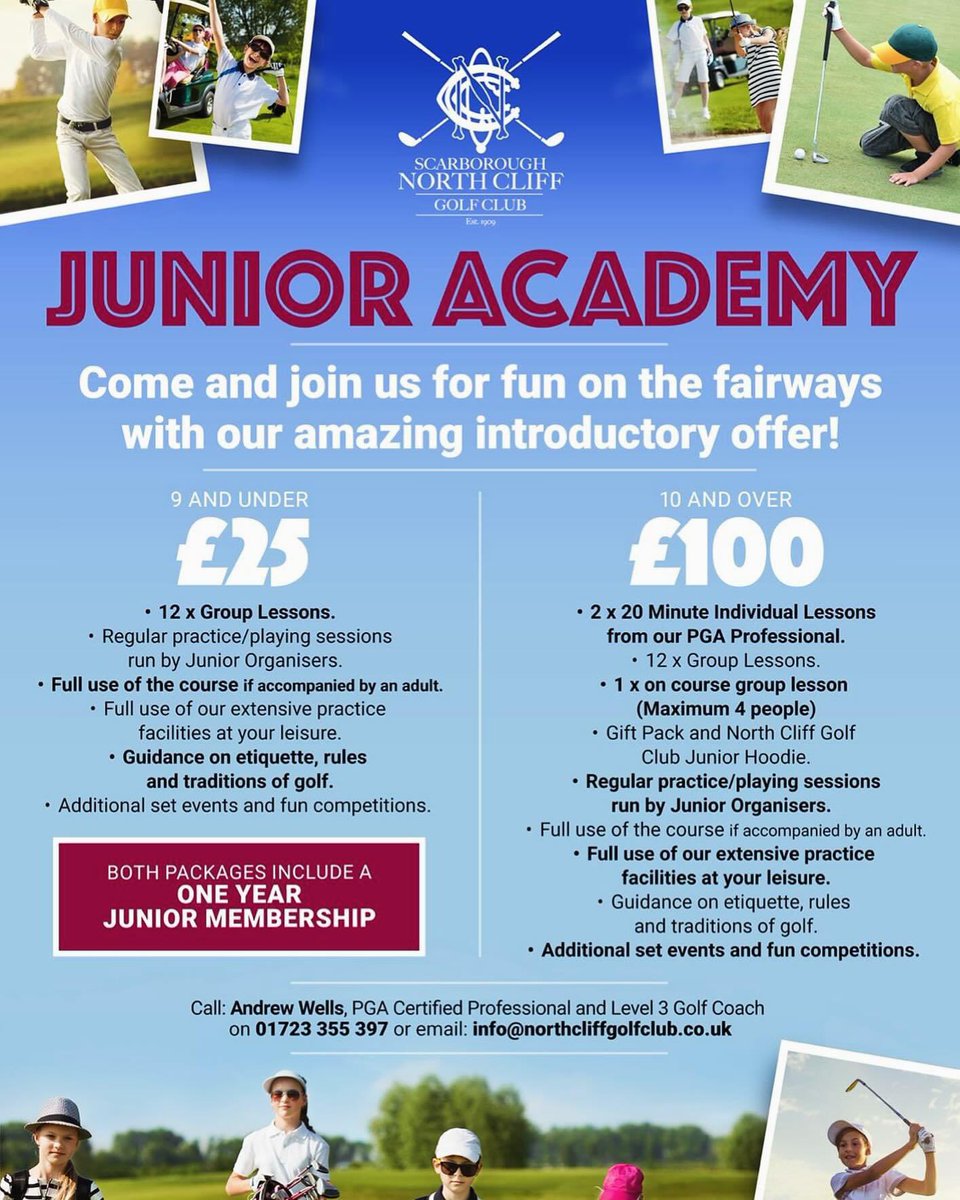 We are excited to launch our new Junior Academy for 2024, membership is included! Please contact our PGA Pro Andrew for further details. Any aspiring junior golfer is welcome to join. #juniorgolf #pgaprofessional Please share!