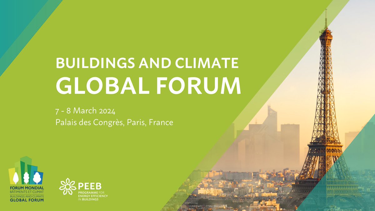 We are launching #PEEBCool at the Buildings & Climate Global Forum. Thursday 7 March, 13:30-13:45 Palais des Congrès, Room 252 B PEEB Cool will promote energy-efficient, resilient buildings in 11 countries. 🏗️✨ #BuildForClimate peeb.build/peebcool