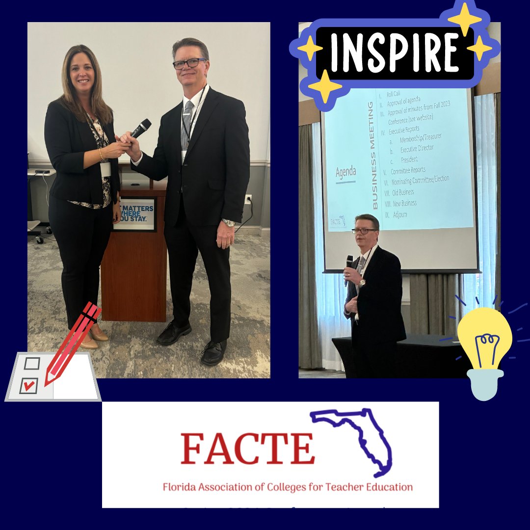 fauschoolengage's tweet photo. Big congratulations to Andy Brewer for being elected as the new President of FACTE! #FACTE #President #Leadership #FAU #GoOwls https://t.co/7nvRGKg1cw