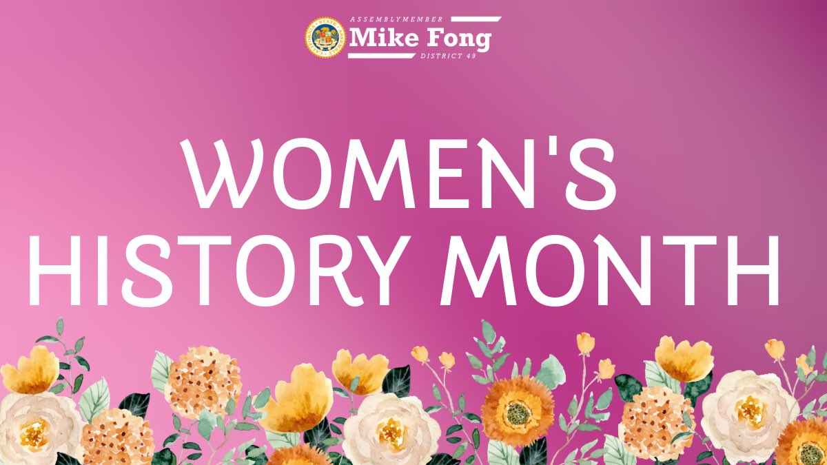 March is #WomensHistoryMonth! This month, we honor the legacy and accomplishments of women throughout history and also in our communities! Let us celebrate the progress made for women’s equality and further commit to building an equal world for all genders!