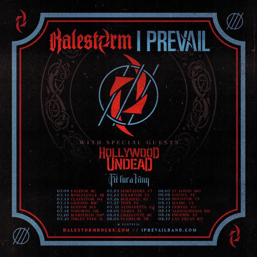 🚨 NEW TOUR 🚨 Summer party season w/ Halestorm + I Prevail + Fit For A King! Tickets go on sale Friday, March 8 at 10am local time. Pre-sale starts on Tuesday, March 5 at 12pm local time. Use the code UNDEAD for early access to tickets! hollywoodundead.com