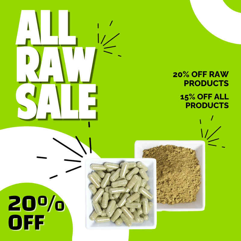 ALL RAW KRATOM ON SALE!

20% OFF RAW Kratom products: RAWMARCH
15% OFF Everything Else: ALLMARCH

Plus, get FREE SAME DAY SHIPPING &amp; generous customer rewards!

krakenkratom.com