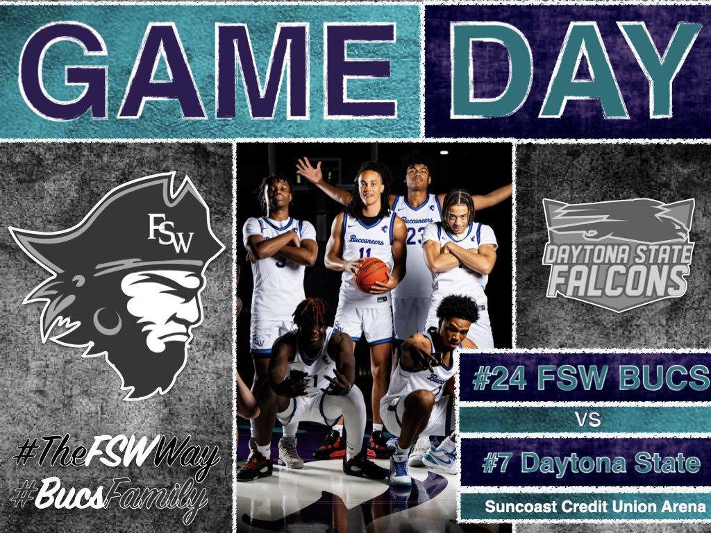 ‼️GAMEDAY‼️

Sophomore Night! Your Bucs take on top ranked Daytona State in our home finale. Come out and honor our 6 sophomores tonight at 7pm! See you there #BucsFamily 

Live stream link: FSWBucs.com/FSWBucsLive

The FSW Way