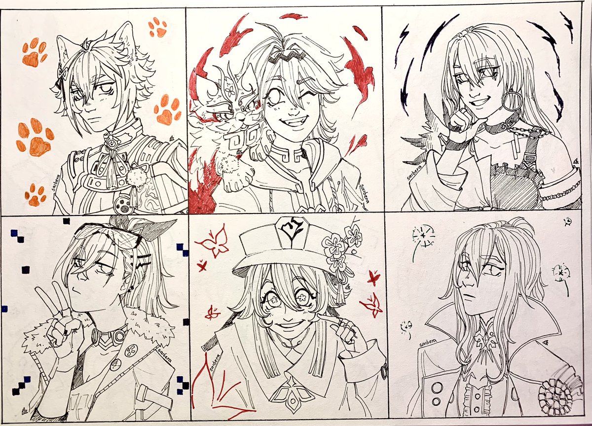 _saibera's tweet photo. I sketched every day in February 
#GenshinImpact #Honkaistarrail https://t.co/Jjjdx7tJak