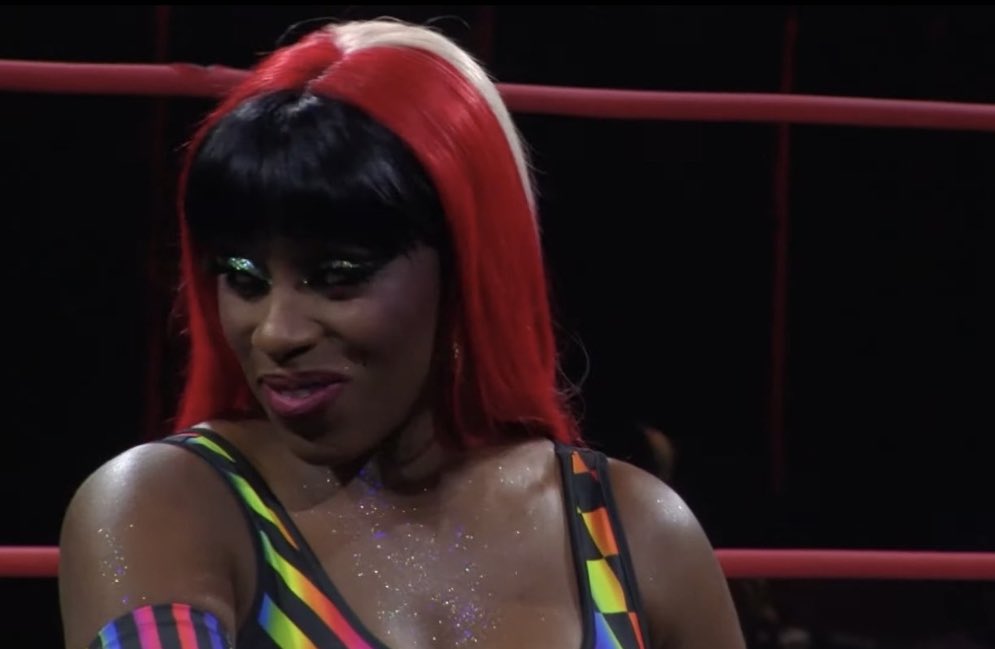 Glow_TIM3's tweet photo. What year do we think @ThisIsTNA will induct @TheTrinity_Fatu into the HOF?? #TriniTNA #Trinity #TNAWrestling #Naomi https://t.co/K5IniZ0ip8