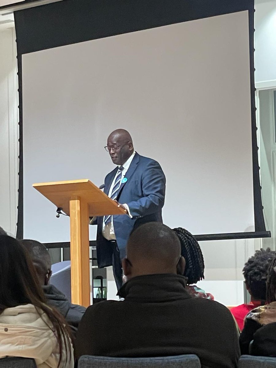 Ambassador @MEsipisu says the only way to resolve #conflict is by common consent. As Africans, we must speak sparingly and decisively, speak & act when we have an advantage. #KingsAfricaWeek #Africa2024 #KCLAfrica2024