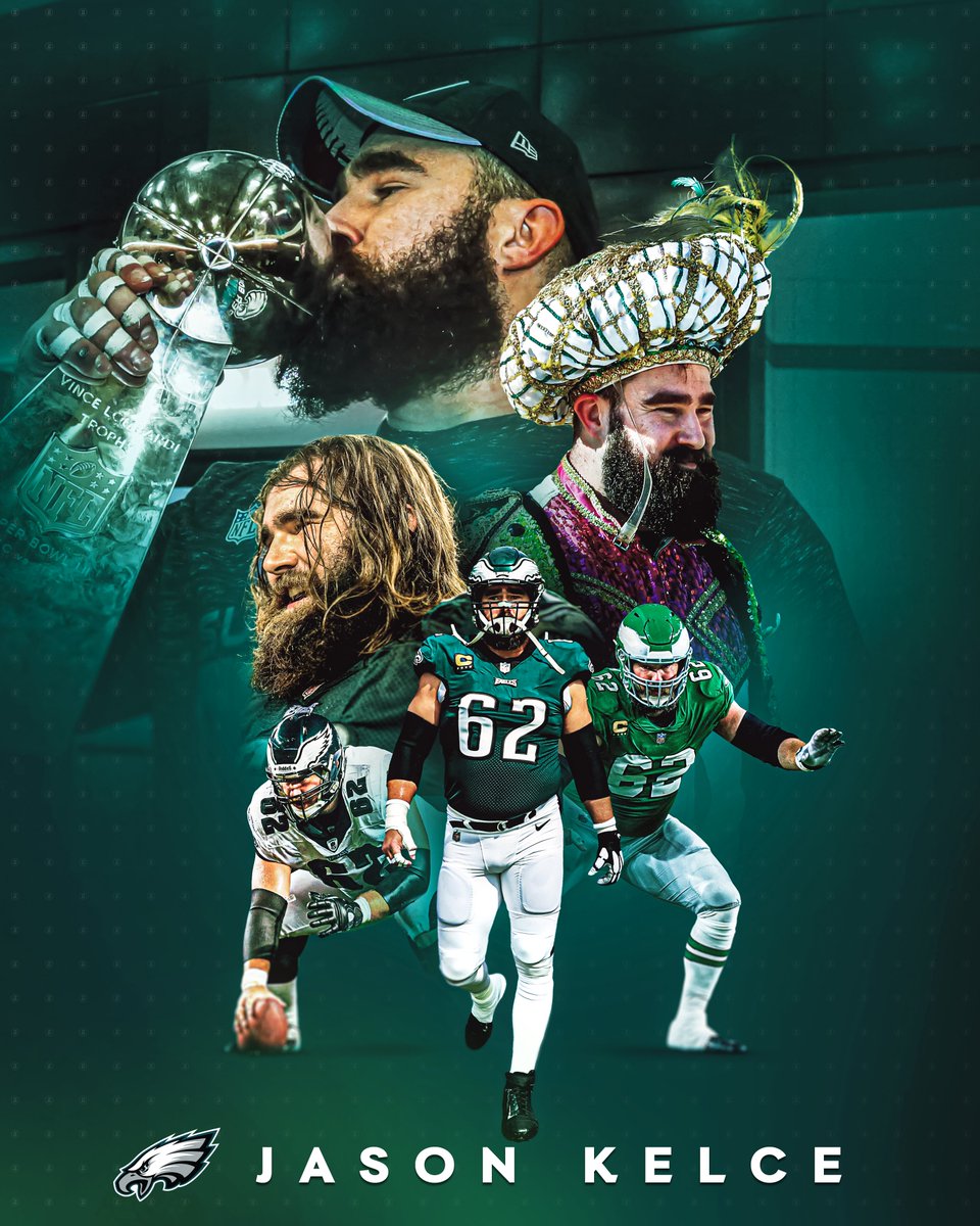 Philadelphia Eagles on X: The greatest to ever do it 🐐 Congratulations on  an incredible NFL career, Jason Kelce.  / X