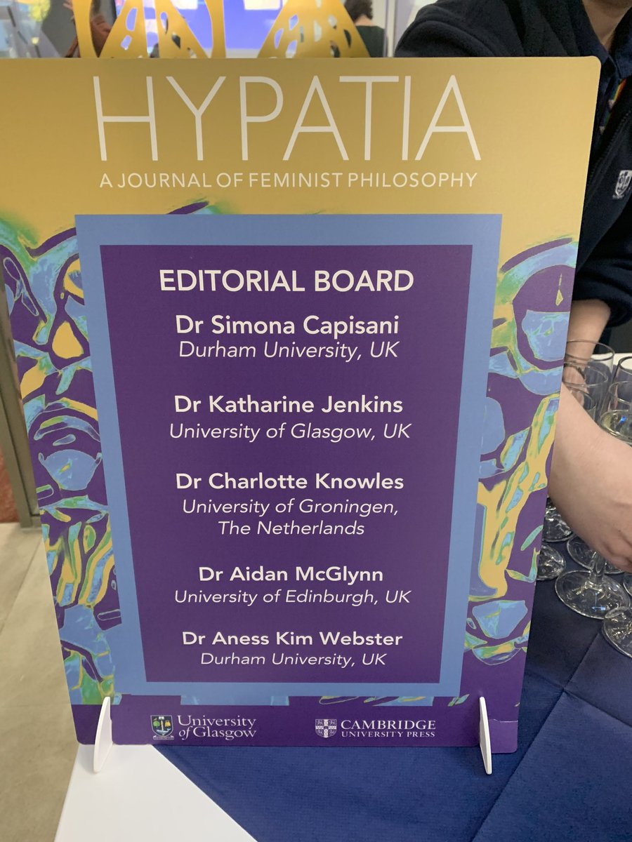 Excited to have officially kicked off our editorship of @HypatiaJournal today with a launch event at @UofGlasgow and a great talk by Linda Martín Alcoff