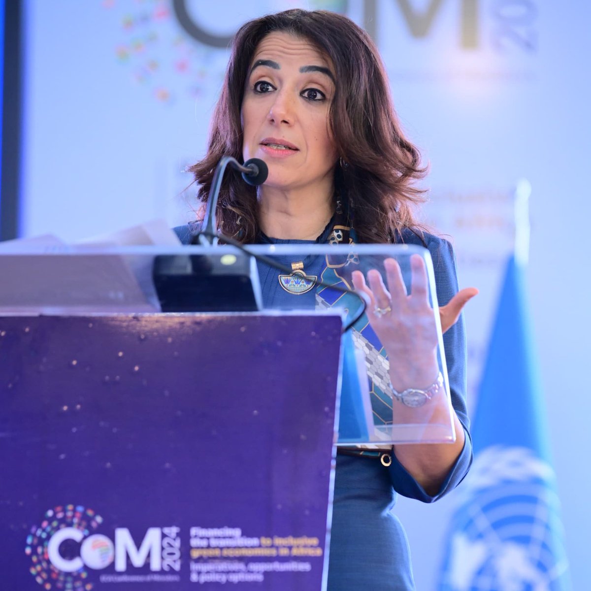 'Africa is home to 600 million out of 800 million people without access to electricity globally. We cannot achieve any #SDGs if this persists. We have to tap our potentials in renewable energies and scale up investments' - DES @HananMorsy14 at #CoM2024 theme presentation