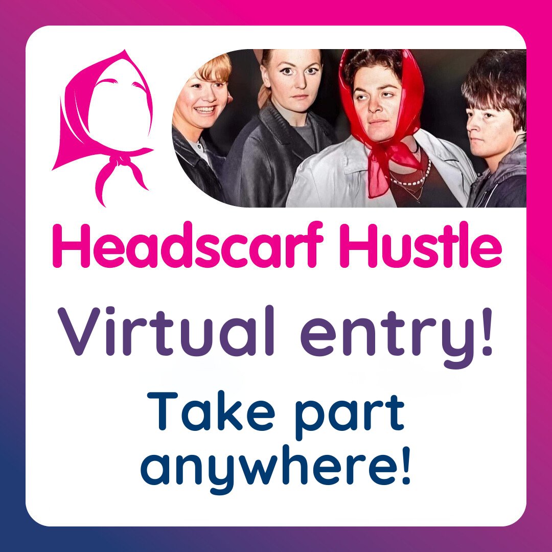 If you missed out on a place in the #HeadscarfHustle, you can still take part virtually. Join in from anywhere in the UK (or beyond!) with virtual entry. Run, walk or wheel the 4 miles wherever you are and we'll post you your headscarf! 📲 bit.ly/3tFIicX @headscarfpride