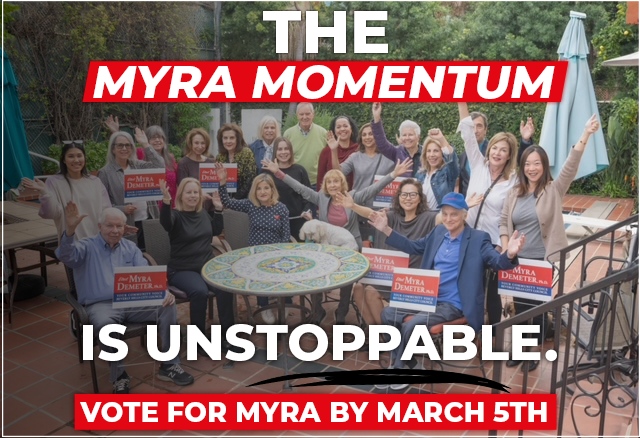The #MyraMomentum is UNSTOPPABLE. Make sure to vote for #MyraDemeter by tomorrow! 

#BeverlyHills #LosAngeles