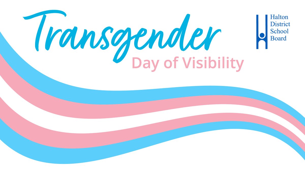 The #HDSB recognizes the International Transgender Day of Visibility. Today and every day, we honour and celebrate transgender people, and reaffirm our commitment to building a community free from discrimination and hatred in all its forms.