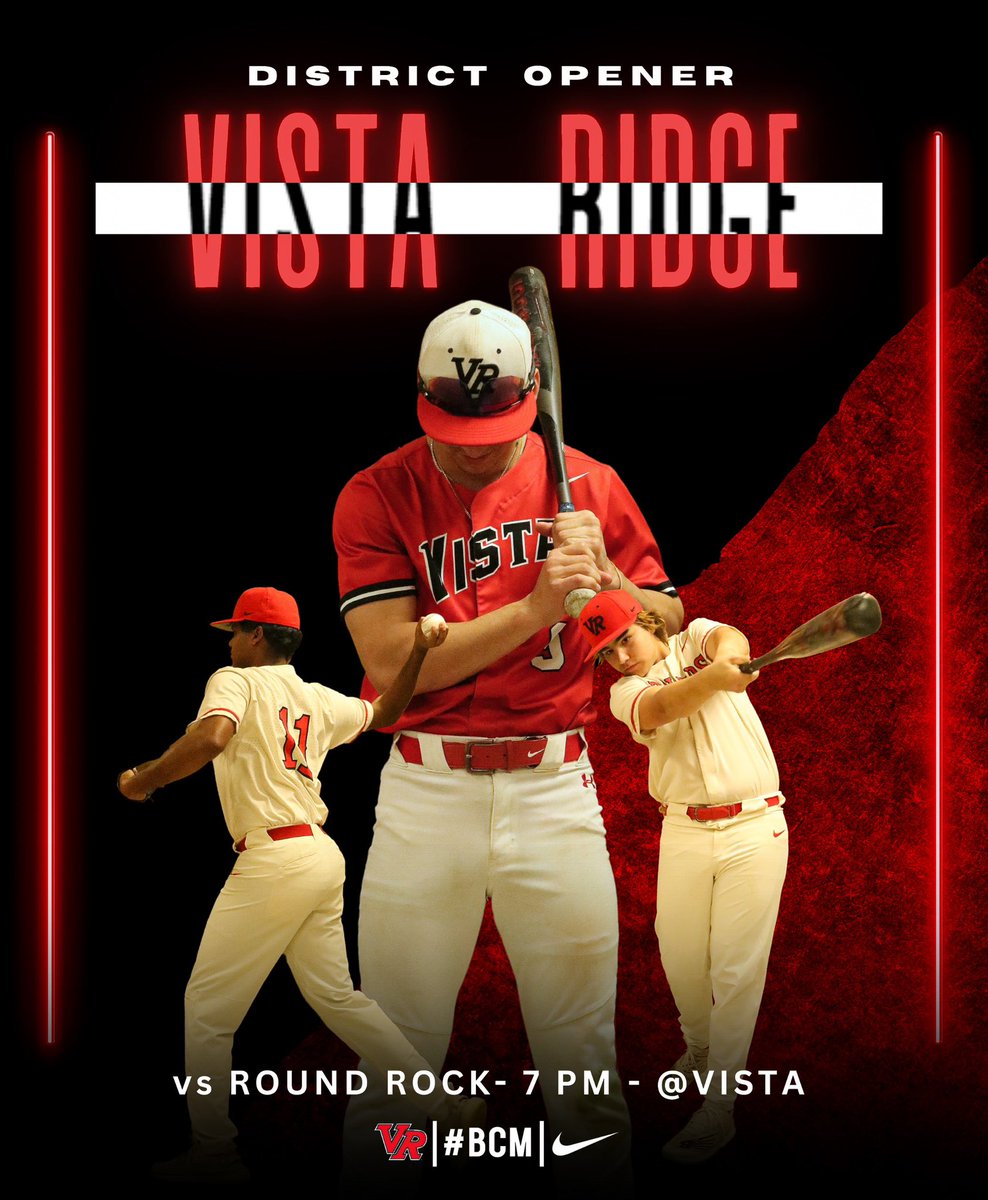 Coach Garver (@mattgarver04) on Twitter photo Big time game tomorrow night for <a href="/vrhsbaseball/">Vista Ridge High School Baseball</a> !!! District opener!! Come out to the ball park and be loud! #BCM #BeEarlyGetLoudStayLate Big time game tomorrow night for <a href="/vrhsbaseball/">Vista Ridge High School Baseball</a> !!! District opener!! Come out to the ball park and be loud! #BCM #BeEarlyGetLoudStayLate