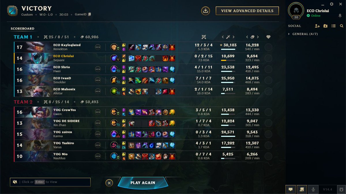 Did not tweet alot this split. But, win against tog deserves one. <a href="/Kayleqlated/">Kayleqlated</a> is a beast. Also very proud of the rest of my Team.

Lets end this split with our heads high.