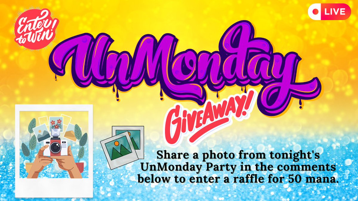 🔥🔥UNMONDAY 50 MANA Giveaway Post 🔥🔥
🤩Jump Now, Post a picture below from the event🤩
decentraland.org/play/?position…
🔥🔥10 Mana x 5 Winners raffle🔥🔥