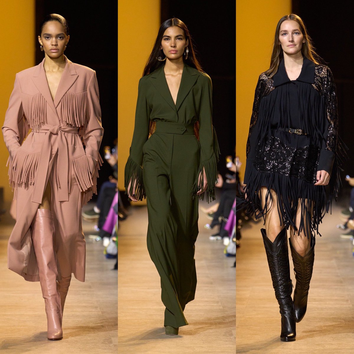 rebecamaccise's tweet image. Elie Saab FW24 🤠 #cowboycore