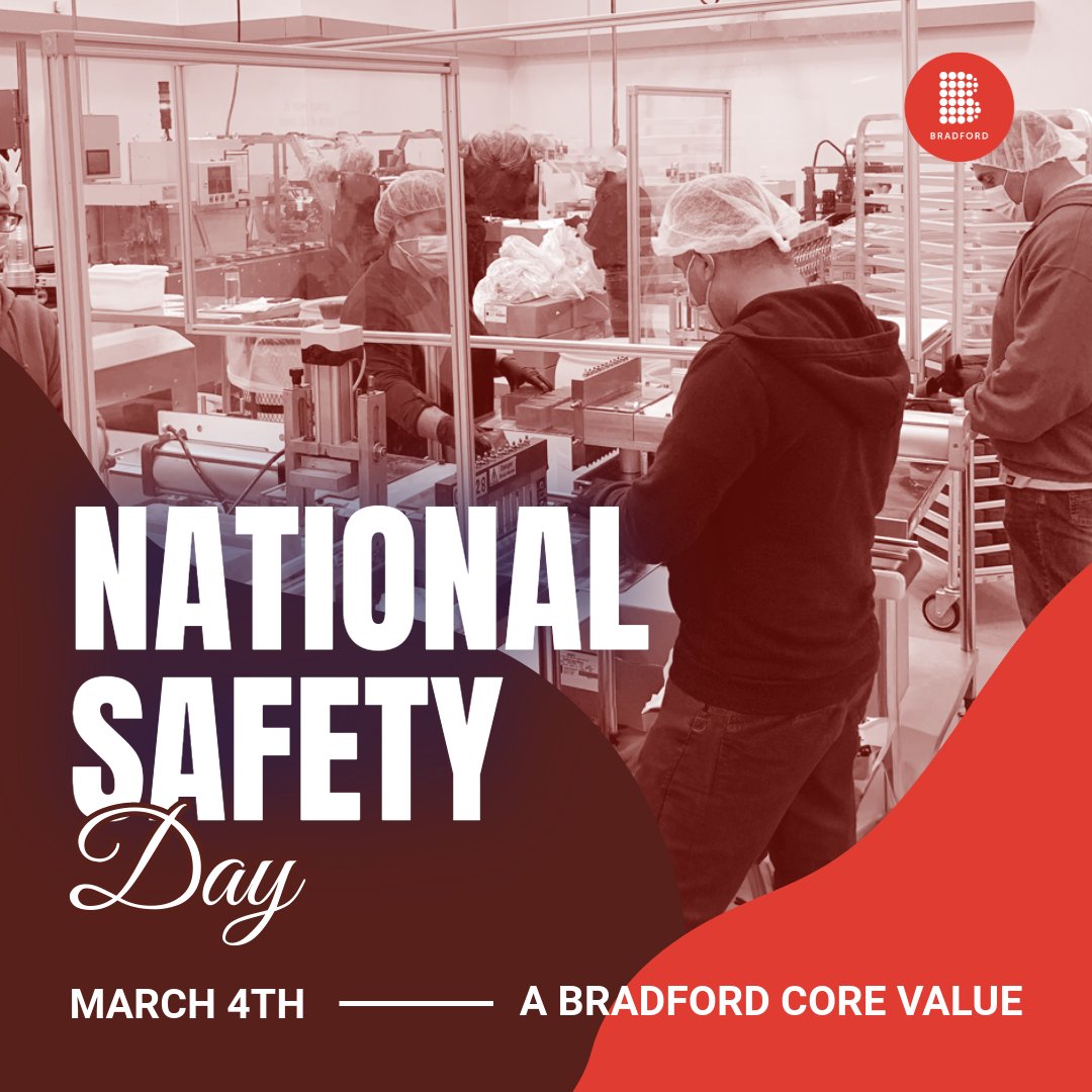 Today and every day, safety is our priority. Join us in celebrating #NationalSafetyDay as we uphold our commitment to the well-being of our team and community. At Bradford, we're dedicated to crafting quality products with care and caution every step of the way.