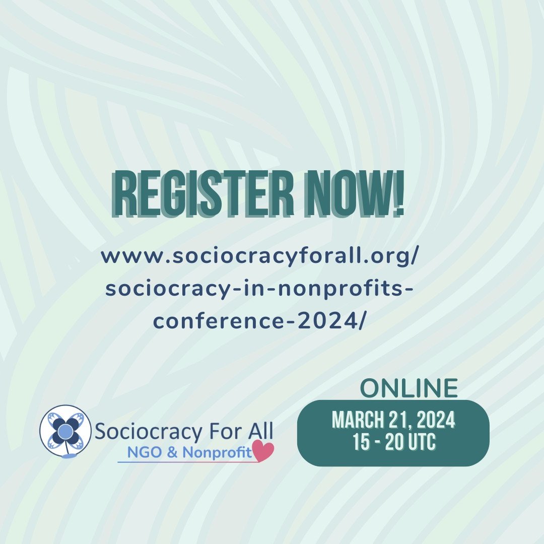 Get ready for an inspiring lineup of talks at our 1st Annual Sociocracy in Nonprofits Mini Conference! 🌟 Join us for thought-provoking discussions that promise to ignite change and innovation in the nonprofit sector. ow.ly/uRwy50QIr8L #Sociocracy #Nonprofit #ChangeMakers