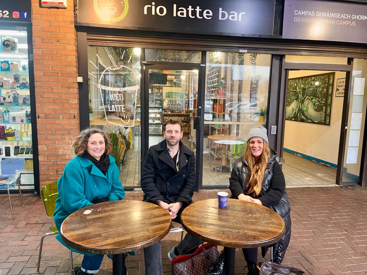 A great chat over coffee with Senator Lynn Boylan and Cllr. Janice Boylan after our planned canvas in Stoneybatter was rained 🌧 off today. 

North Inner city Dublin can expect to see huge positive changes if voting goes right in #LE24

#Stoneybatter #DublinCentral
#TimeForChange