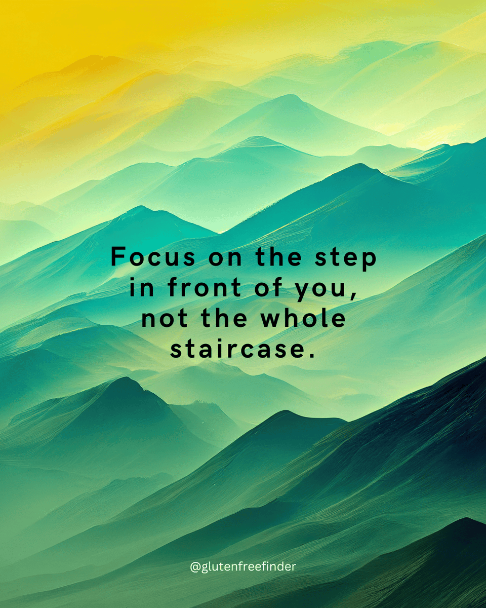 gffoodprogram's tweet photo. Monday vibes:
Focus on the step in front of you, not the whole staircase.
#glutenfreefinder #gffoodprogram #glutenfreefoodprogram #mondayvibes #mondaymotivation #mondaythoughts #goodvibesonly #onestepatatime https://t.co/1wB89XNgq9