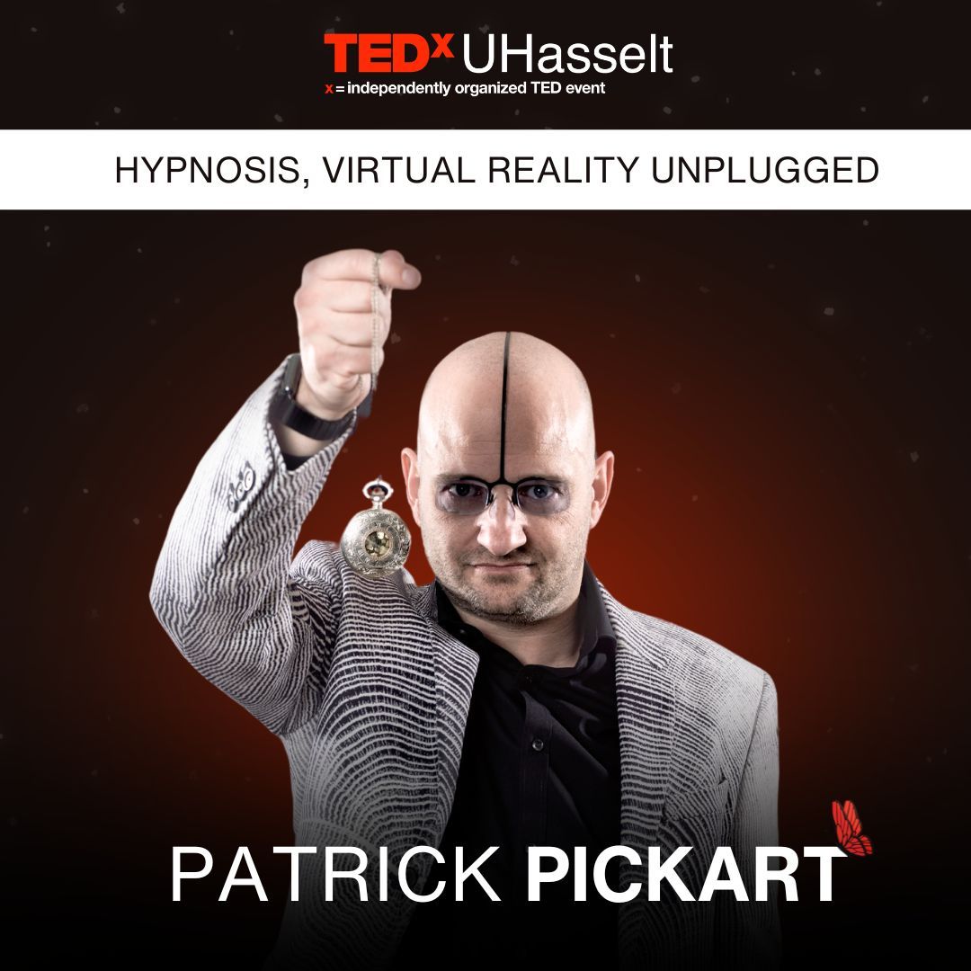 Join us at TEDxUHasselt for Patrick's enlightening talk, where he'll share his insights, experiences, and vision for a world where hypnosis is understood and embraced. Secure your complimentary ticket now by visiting our website (link in bio).