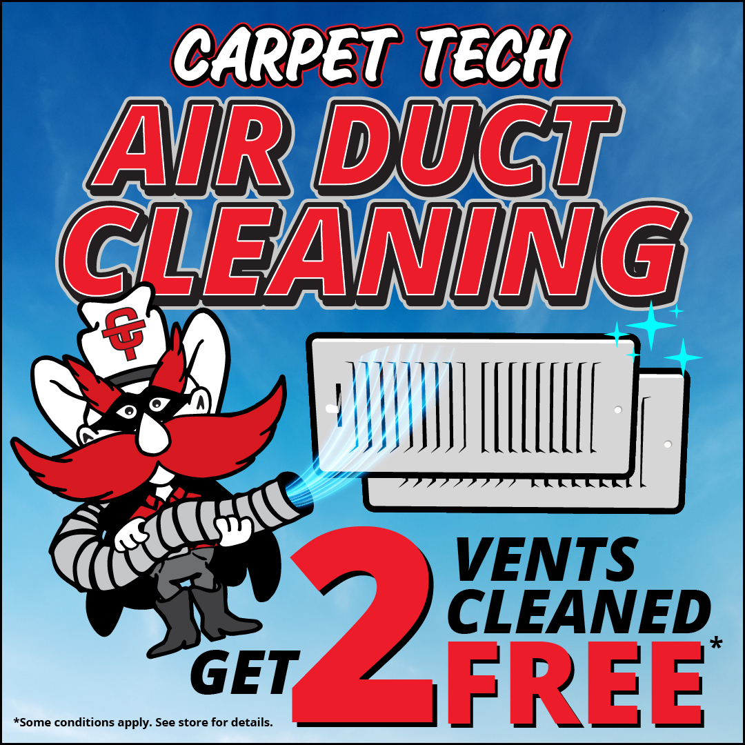 CallCarpetTech's tweet image. It's spring cleaning season! Freshen up your home with a whole house air duct cleaning so you can breathe easy in your home! Book now and get 2 FREE vents cleaned!

Take advantage of this offer here: carpettech.com/2-free-vents-a…

#CallCarpetTech #AirDuctCleaning #BreatheEasy