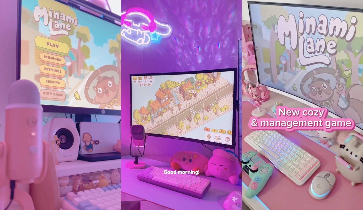 You know what is one of the best things about making a cozy game? I get to see so many ✨aesthetic ✨ gaming setups! 😊🌿🌸 Here are my favorites!