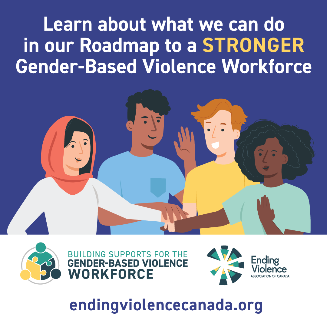 This week EVA Canada is releasing results from our Building Supports for the GBV Workforce project. Learn more here: bit.ly/3uLO0e9 Or join us on March 7th for our dual launch event with @endvawnetwork for a discussion about GBV worker wellbeing: bit.ly/42EAHZn