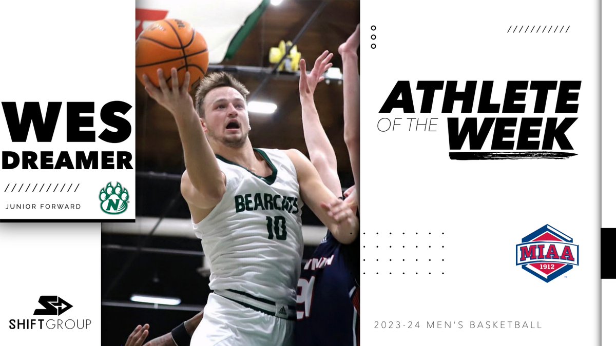 Wes Dreamer put up a pair of 20-point scoring performances and shot 65.2% from the floor as the Bearcats closed out a 20-2 MIAA season.

He's our 𝙛𝙞𝙣𝙖𝙡 MIAA Men's Basketball Athlete of the Week of the 2023-24 season🏀⤵️

📰 bit.ly/3wFDMMS
#BringYourAGame