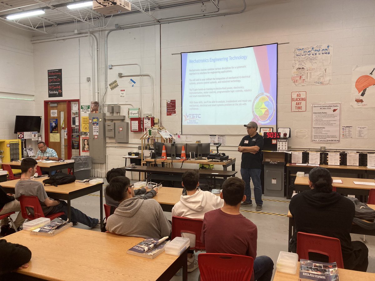 I would like to thank <a href="/TSTCHarlingen/">TSTC in Harlingen</a> for coming to present to our <a href="/HarlingenCISD/">HCISD</a> <a href="/HarlingenHS/">HHS Cardinals</a> students today! <a href="/HHSElectrical/">Tim Soto</a>