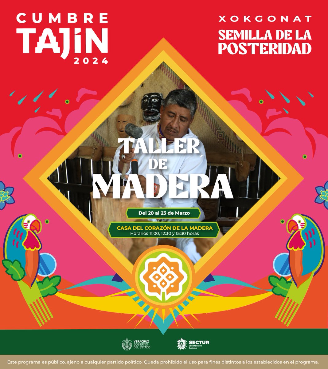 Si tu sueño siempre ha sido hacer una figura de madera con tus propias manos, ¡lo vas a cumplir en #CumbreTajín! 🧡

¡Te esperamos en el Taller de Madera para sacar tu lado artístico! No importa si eres chico o grande, aquí todos podemos ser artistas. 🪵✨