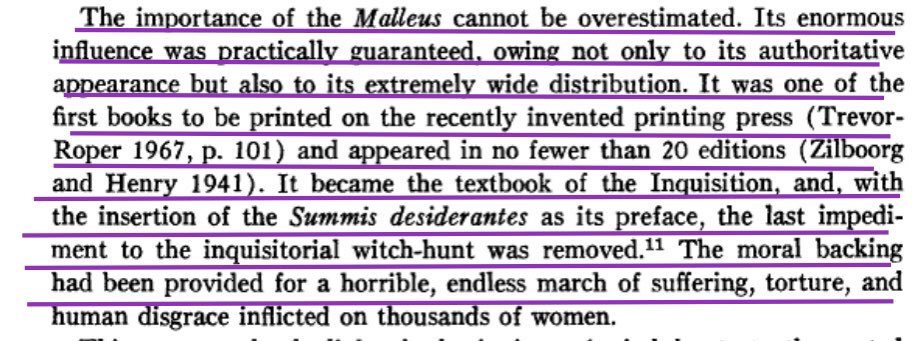 MumukshuSavitri's tweet photo. Christianity “honored” women by KILLING half a MIlLION women on “suspicion” of witchcraft. Pope John XXII sanctioned Inquisition against witches. Malleus Maleficarum by Christian monks was a manual to track, torture &amp; execute women. It was so popular that it had 20 editions. https://t.co/gpgwYS9wBO