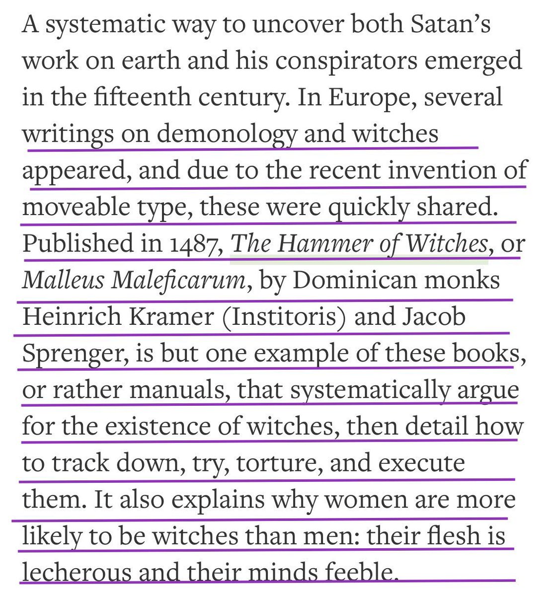 MumukshuSavitri's tweet photo. Christianity “honored” women by KILLING half a MIlLION women on “suspicion” of witchcraft. Pope John XXII sanctioned Inquisition against witches. Malleus Maleficarum by Christian monks was a manual to track, torture &amp; execute women. It was so popular that it had 20 editions. https://t.co/gpgwYS9wBO