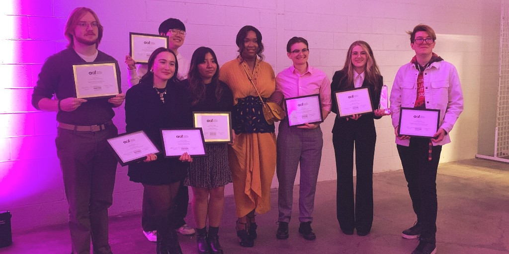 Congratulations, to our @aafcolumbus ADDY Awards winners👏👏!!! Our students took home 8 awards that night including 3 gold 🥇 and 5 silver 🥈. #CCADedu #CCADgraphicdesign