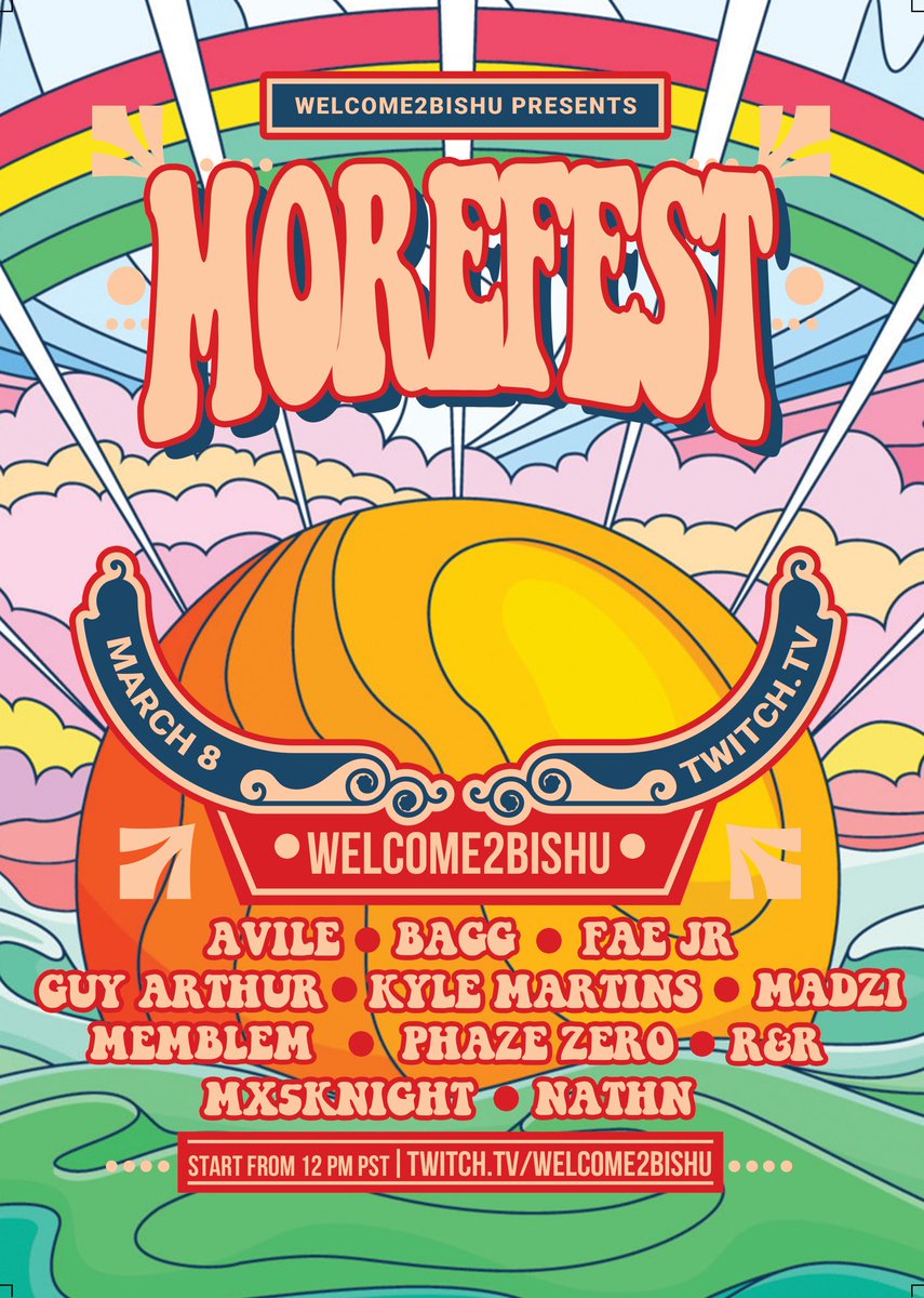 MOREFEST 2024

this friday on my twitch 

starts 12pm PST 🌸