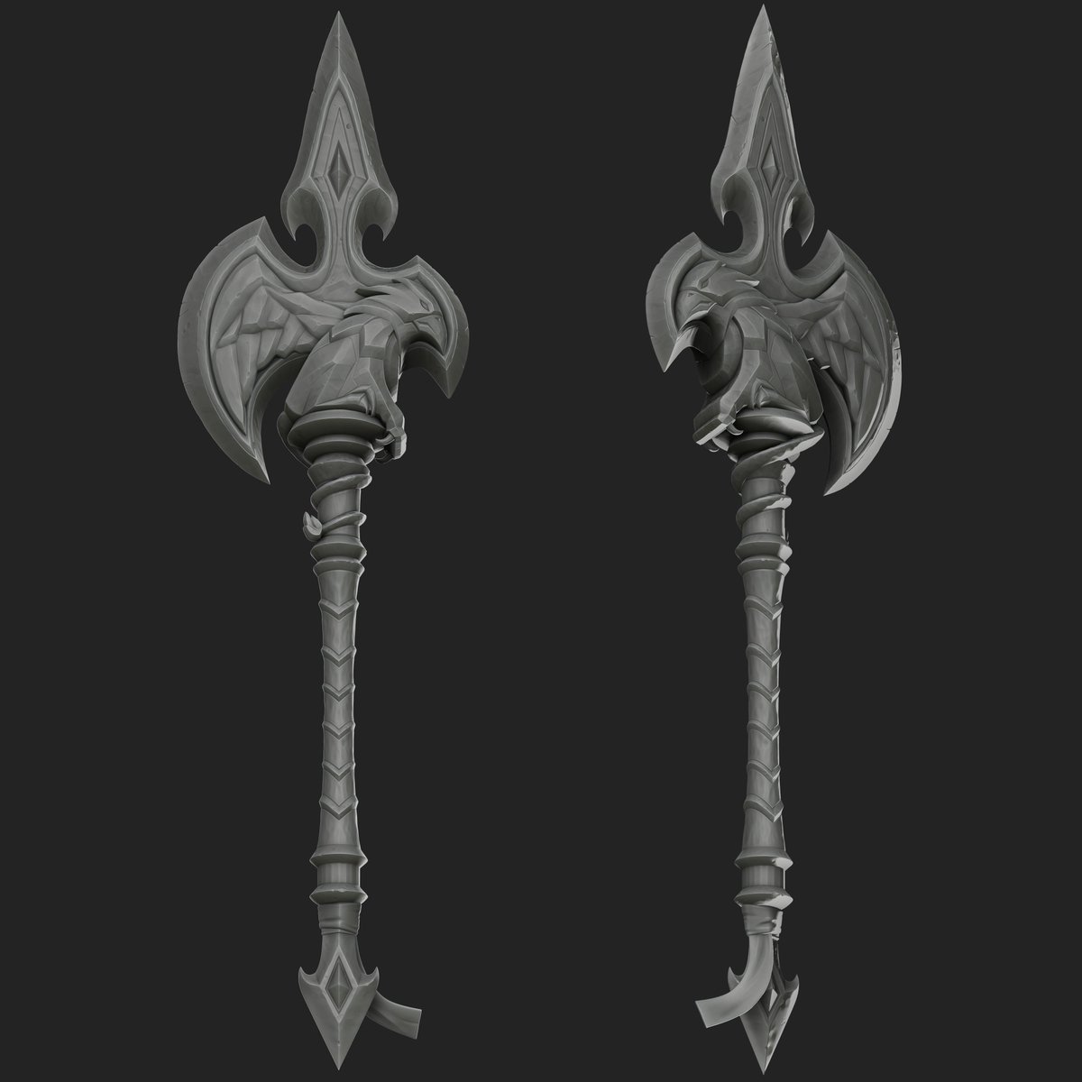 #wip on my upcomming project, hopfully i can finish the next week!👀
Based on one of Matthew McKeown's concept art!
--
#3d #3dsculpting #3dartist #zbrush #blender3d #digitalsculpt #digitalartist #fantasy #gameart #digitalart #prop #stylizedstation #arts #artstation #warcraft