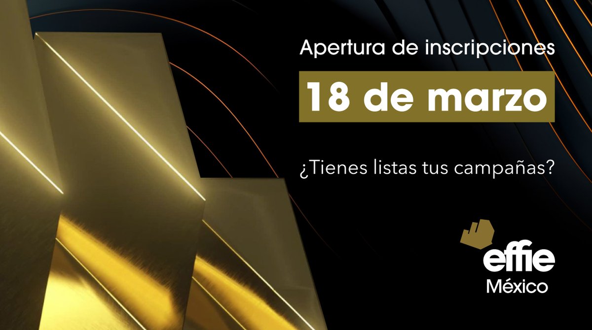 Estamos a unos días de abrir inscripciones para los #EffieAwards2024. Recuerda que el periodo de elegibilidad para inscribir una campaña es del 1 de enero 2023 al 31 de marzo 2024.