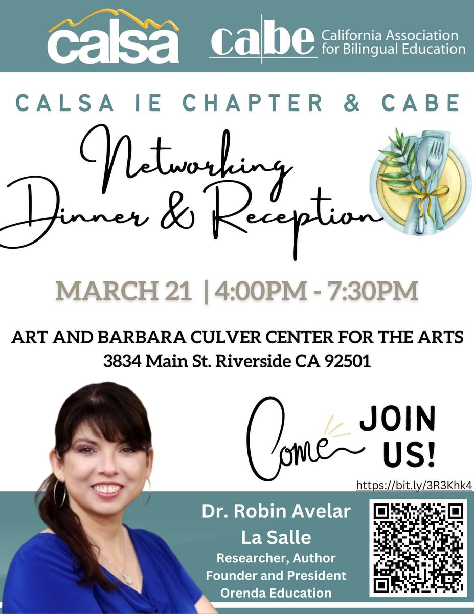 Join us for the annual CALSA CABE Networking Event! There are only a few available spaces!!!! @FUSD_Supt @CALSAfamilia @CABERiverside @RivCoSOE @MaryPtamary @RedlandsUSD @DrRenaeBryant