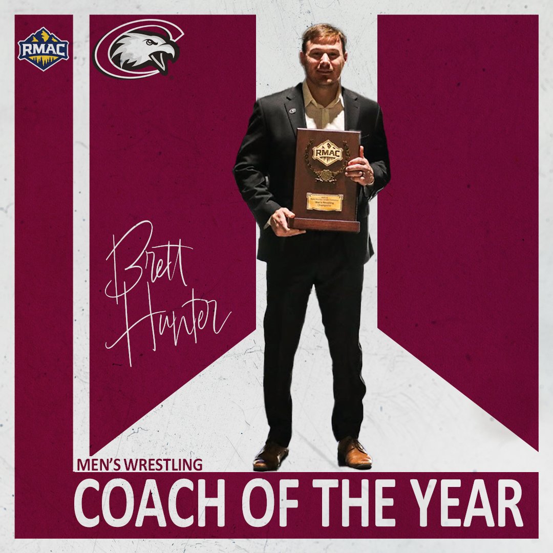 The man at the forefront for the RMAC champs!

Chadron State's Brett Hunter is the 2023-24 RMAC Men's Wrestling Coach of the Year after leading the Eagles to a perfect 8⃣-0⃣ on the year.

#ProtectTheRock | #EverythingElevated