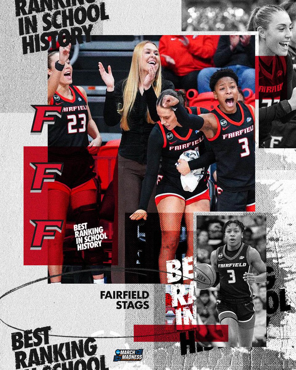 NCAA March Madness (@marchmadnesswbb) on Twitter photo For the first time in program history, <a href="/StagsWBball/">Fairfield Women’s Basketball</a> is ranked in the AP Top 25 Poll, coming in at No. 25!
#NCAAWBB For the first time in program history, <a href="/StagsWBball/">Fairfield Women’s Basketball</a> is ranked in the AP Top 25 Poll, coming in at No. 25!
#NCAAWBB