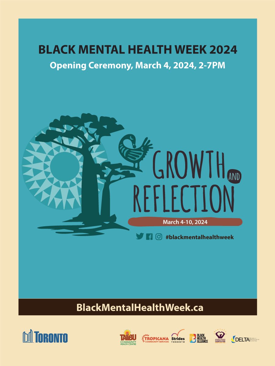 We are here at the Opening Ceremony for the Black Mental Health Week 2024 is about to start here @tropicana_comm, the even is being held across Toronto by various community agencies, organized by @CABR_Toronto @TAIBU_CHC @stridesTO @BlackHealthCAN @tropicana_comm #BMHW24