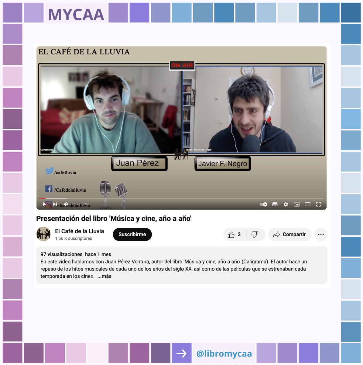 Entrevista en <a href="/cafelluvia/">El Café de la Lluvia</a> 😁📚☕
⏩ youtube.com/watch?v=NY3y3R…