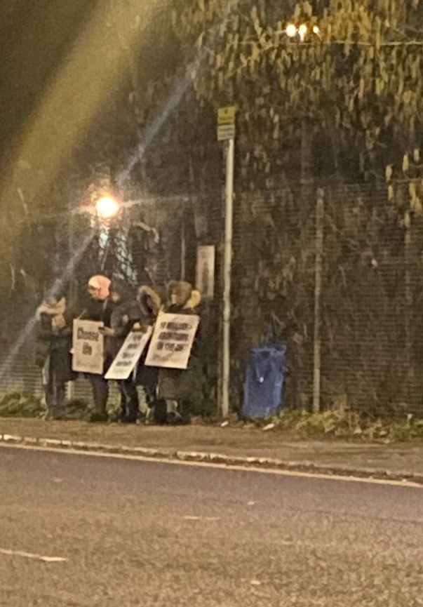 Patients and staff that have been in hospital all day have this to look forward to when leaving the carpark. The harassment doesn’t stop when the sun goes down. These people will not stop until we legislate. #bufferzonesnow