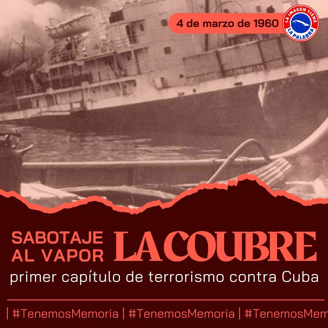 El sabotaje sobre el vapor francés por la (CIA) fue para impedir la llegada del cargamentos de municiones y armamento a la naciente revolución Cubana,hoy rendimos homenaje eterno a las víctimas del sabotaje.#TenemosMemoria
#Cuba