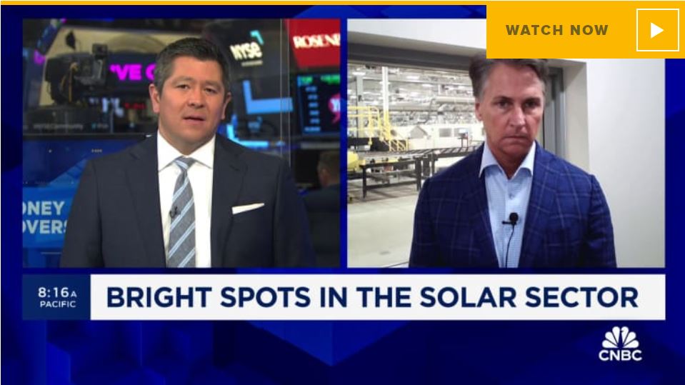 First Solar CEO Mark Widmar joined @CNBC to discuss solar's #EconomicImpact, demand, and outlook for growth. #SolarJobs cnb.cx/3P5iaQi