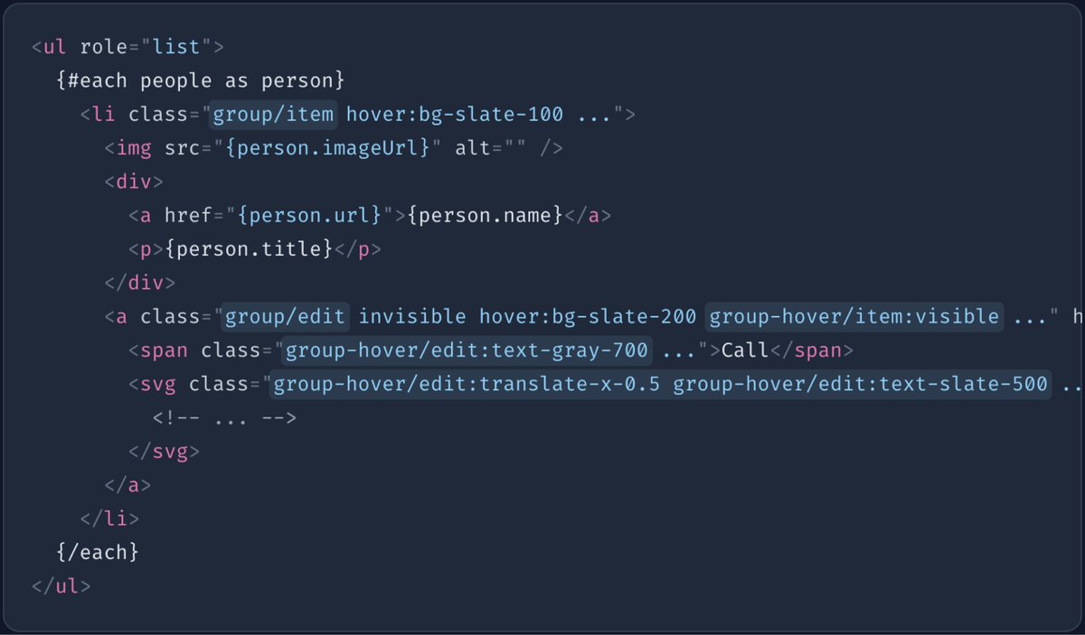 Quick ✨ tip I learnt today:

If you need nested groups in Tailwind CSS, you can give each group a name to differentiate them.

#indiehackers #buildinpublic