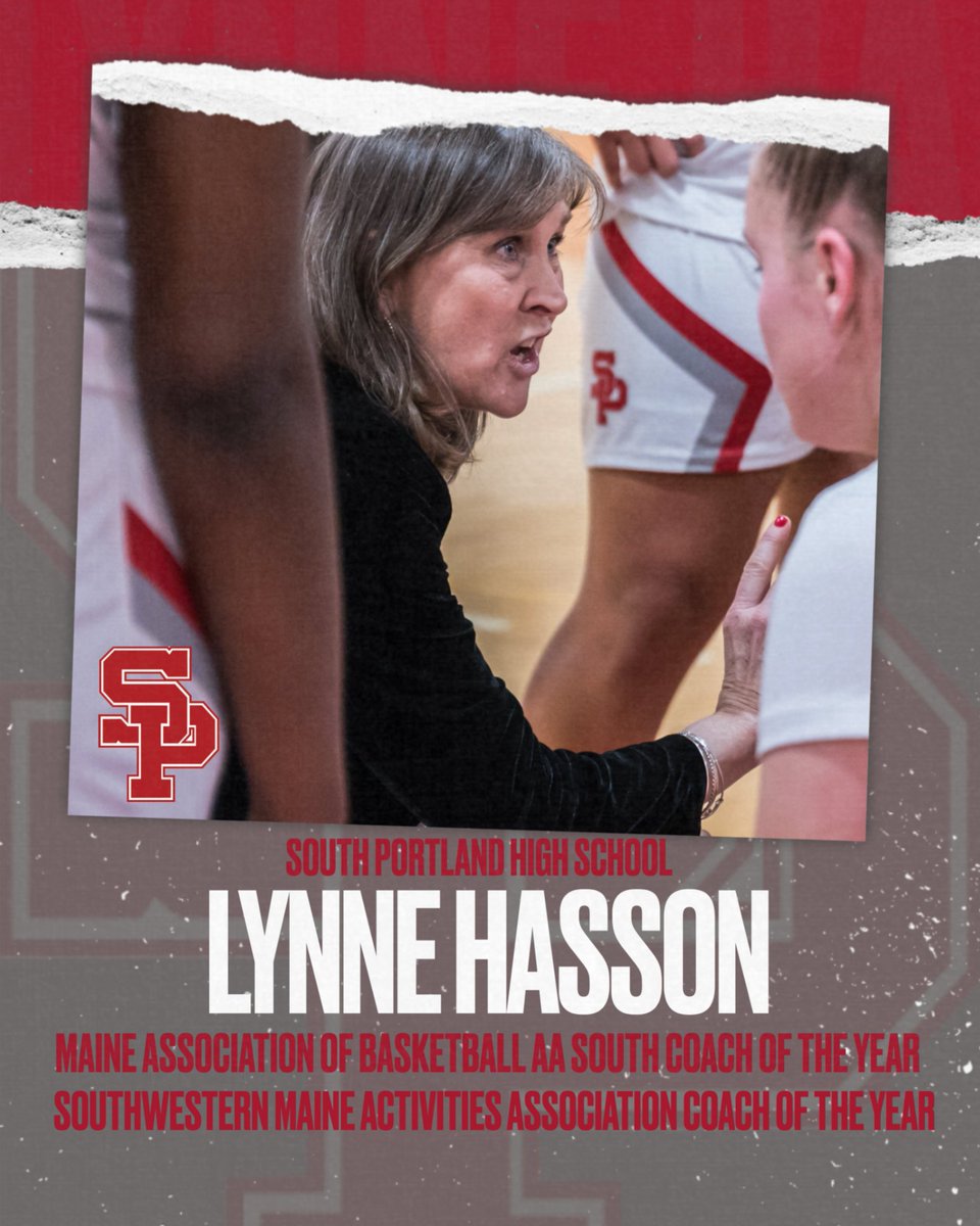 Huge shout out to Lynne Hasson for being award MABC AA South Coach of the Year &amp; SMAA Coach of the Year this season. Leading a seniorless Riots Womens Basketball to a 14-4 record and a trip to the Cross Insurance Arena. Congratulations Lynne! #riotpride