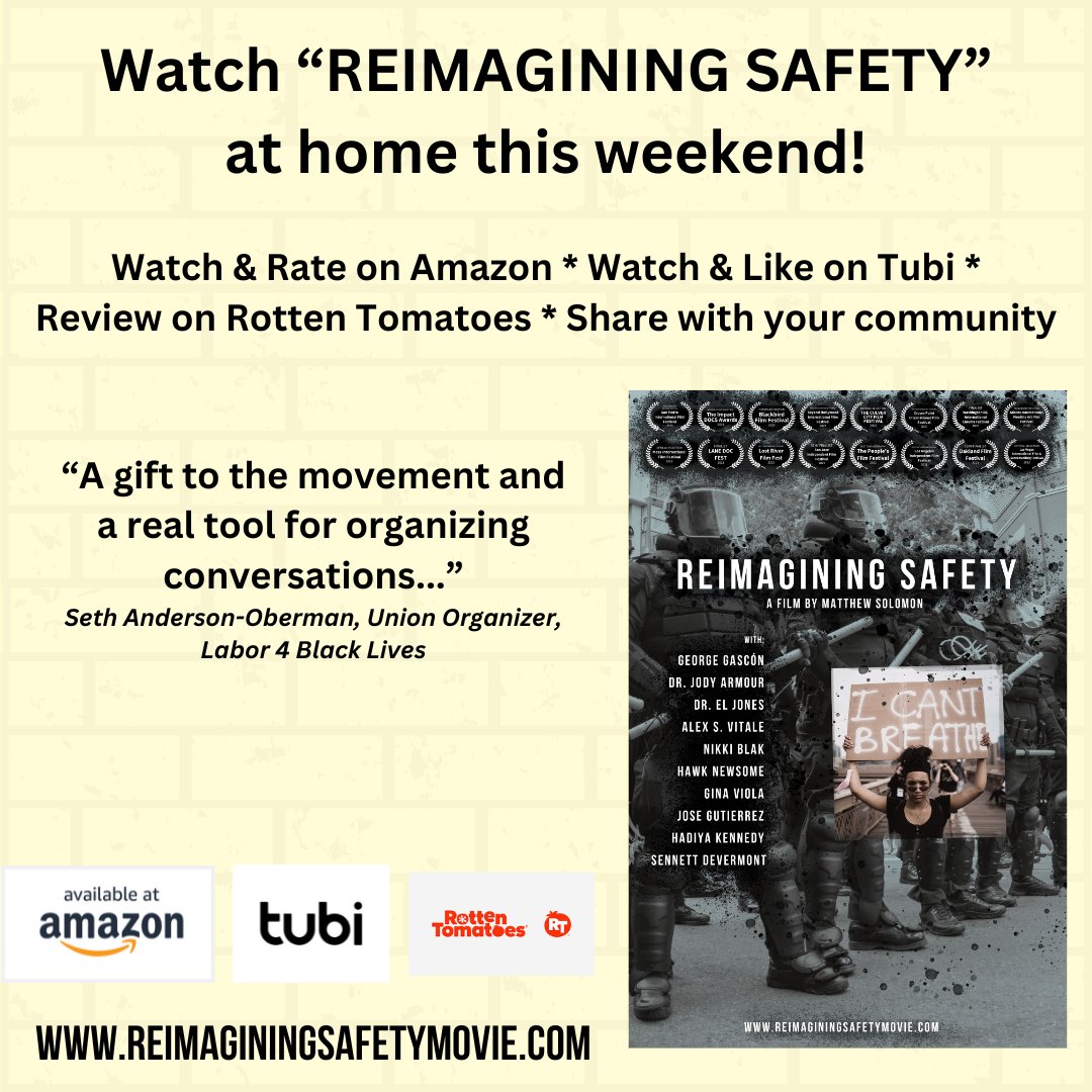 SPIFFest's tweet image. &quot;Reimagining Safety&quot; a film that was shown at SPIFFEST is now live on Amazon and other streaming services! 
Amazon:
amazon.com/gp/video/detai…
Tubi:
tubitv.com/movies/1000156…
Rotten Tomatoes Link:
rottentomatoes.com/m/reimagining_…
IMDB:
imdb.com/title/tt265471…